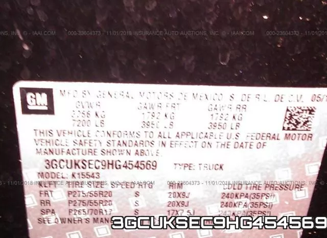 3GCUKSEC9HG454569 фото 10