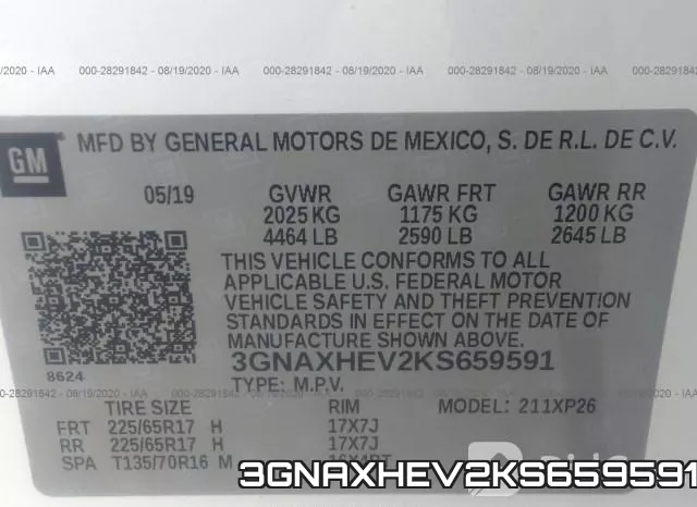 3GNAXHEV2KS659591 фото 10