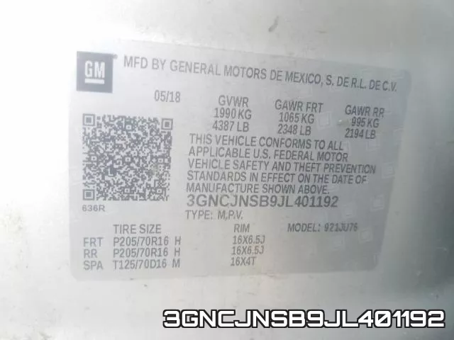 3GNCJNSB9JL401192 фото 2