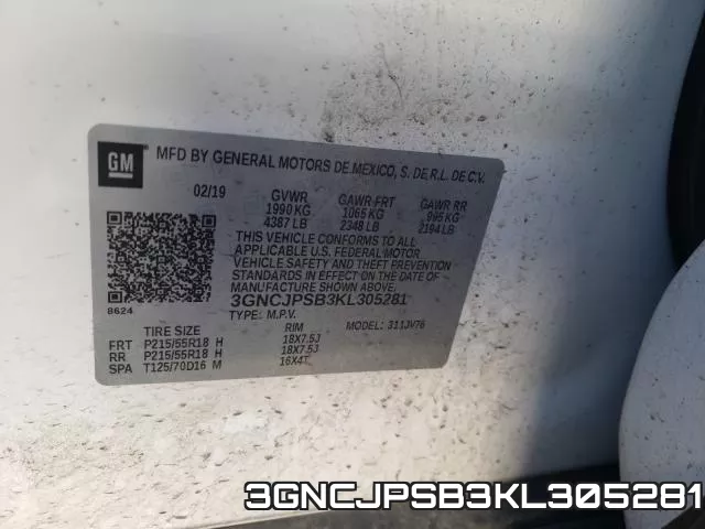 3GNCJPSB3KL305281 фото 2