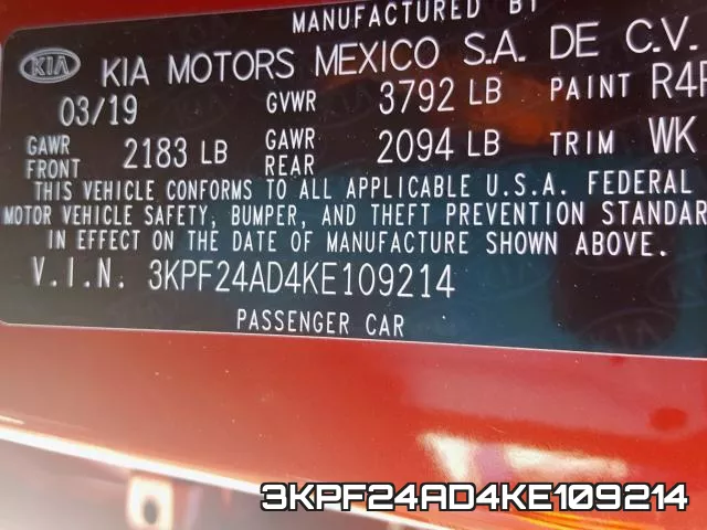 3KPF24AD4KE109214 фото 2