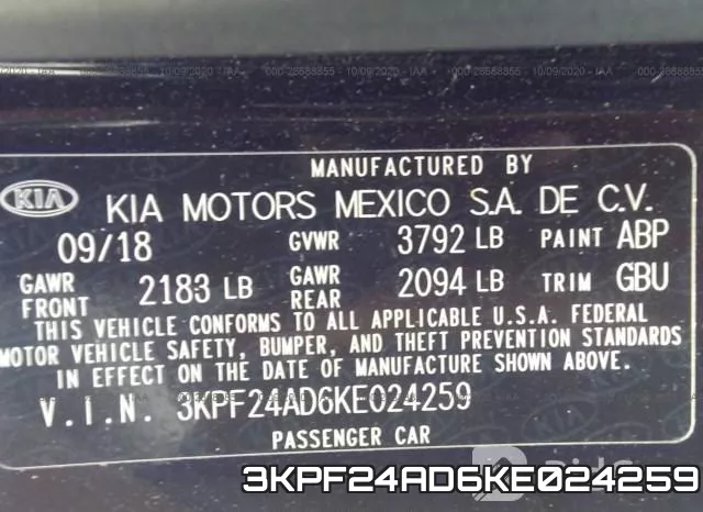 3KPF24AD6KE024259 фото 10
