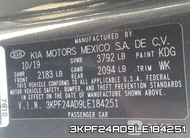 3KPF24AD9LE184251 фото 10
