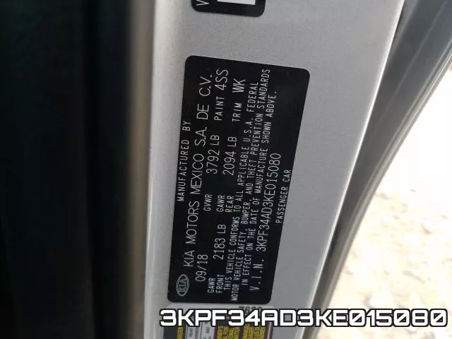 3KPF34AD3KE015080 фото 2