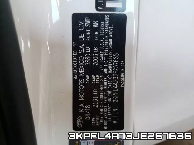 3KPFL4A73JE257635 фото 2
