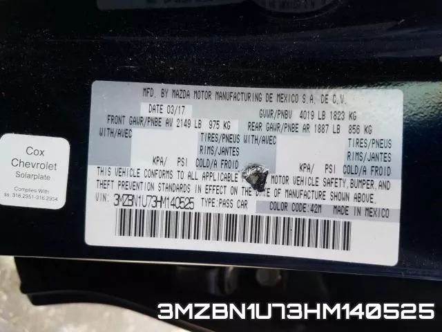 3MZBN1U73HM140525 фото 2