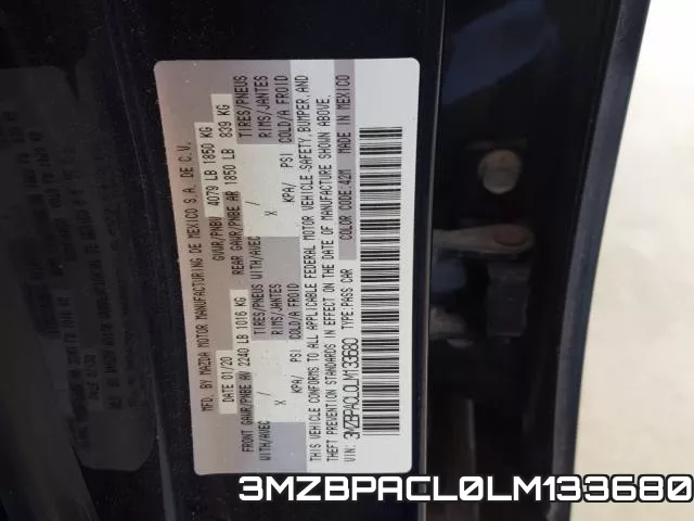 3MZBPACL0LM133680 фото 2