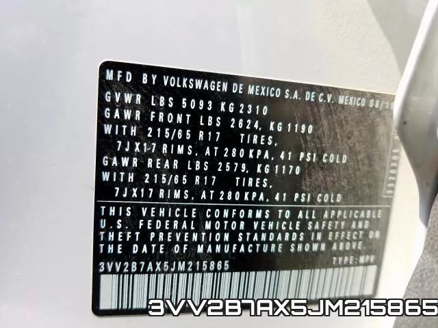 3VV2B7AX5JM215865 фото 2