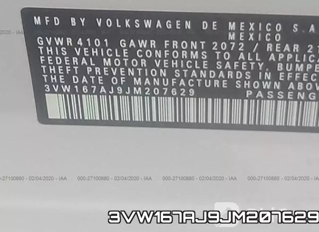 3VW167AJ9JM207629 фото 10