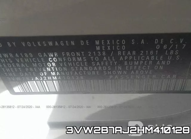 3VW2B7AJ2HM410128 фото 10