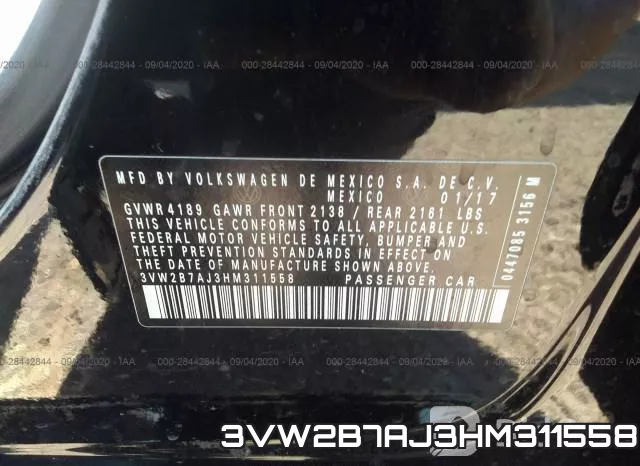 3VW2B7AJ3HM311558 фото 8