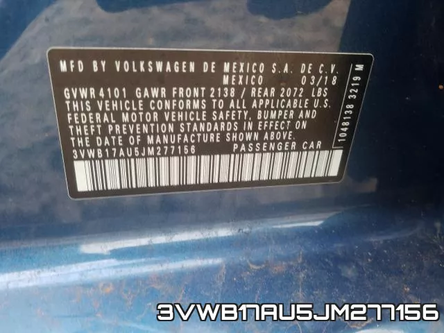3VWB17AU5JM277156 фото 2