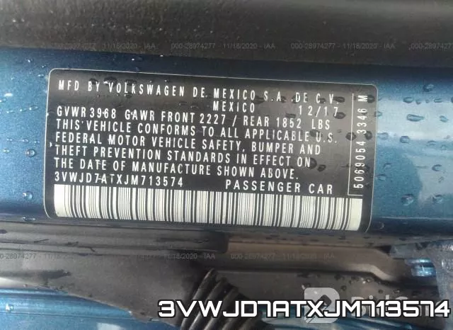 3VWJD7ATXJM713574 фото 10