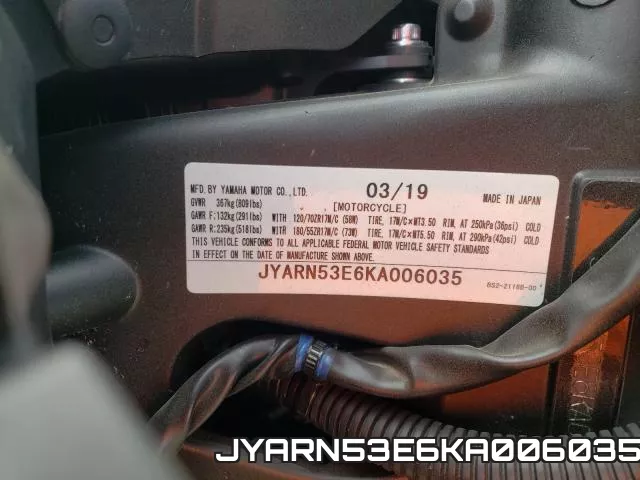 JYARN53E6KA006035 фото 2