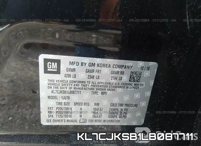 KL7CJKSB1LB087711 фото 10