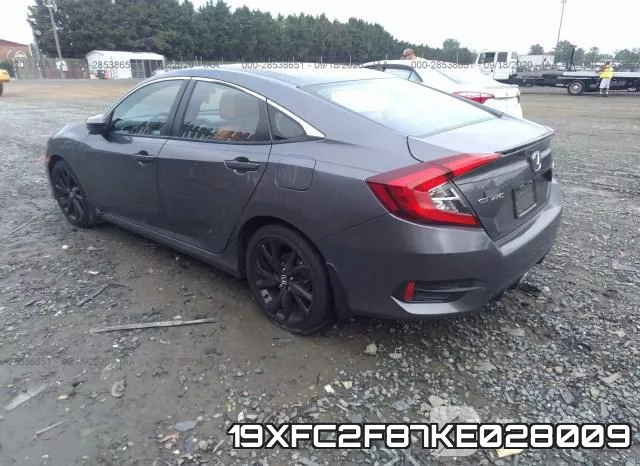 19XFC2F87KE028009 фото 4