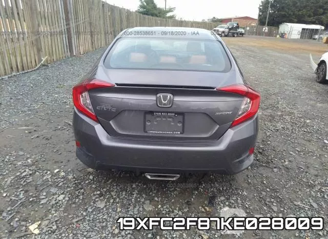 19XFC2F87KE028009 фото 7