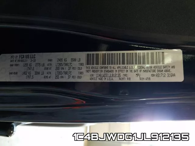 1C4BJWDG1JL912135 фото 2