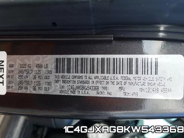 1C4GJXAG8KW543368 фото 2
