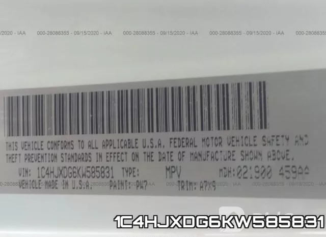 1C4HJXDG6KW585831 фото 10