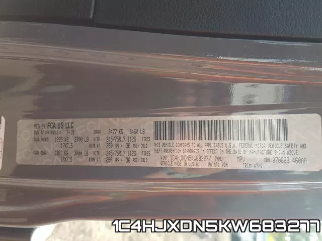 1C4HJXDN5KW683277 фото 2
