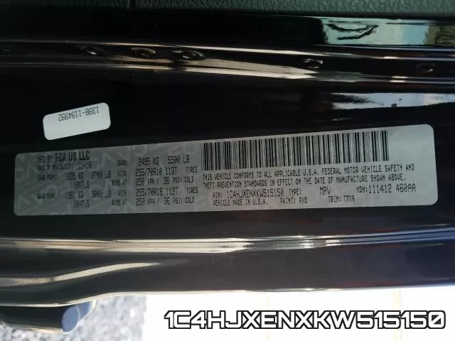 1C4HJXENXKW515150 фото 2