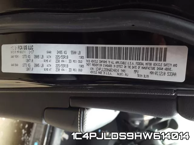 1C4PJLDS9HW614014 фото 2