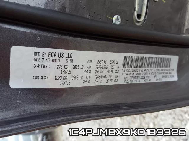 1C4PJMBX9KD183326 фото 2