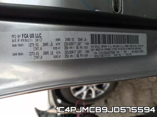 1C4PJMCB9JD575594 фото 2