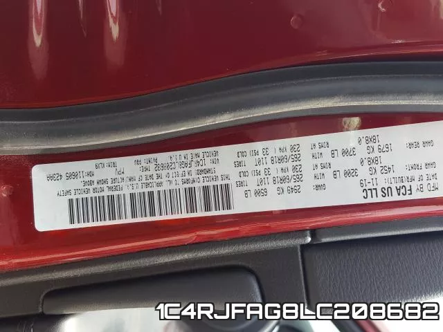 1C4RJFAG8LC208682 фото 2