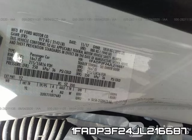 1FADP3F24JL216687 фото 10