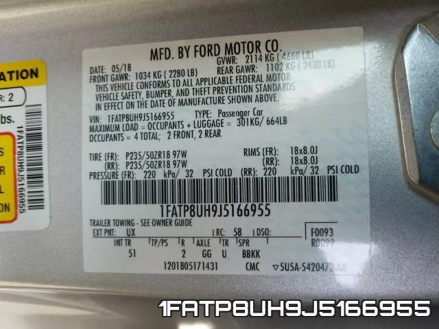 1FATP8UH9J5166955 фото 2
