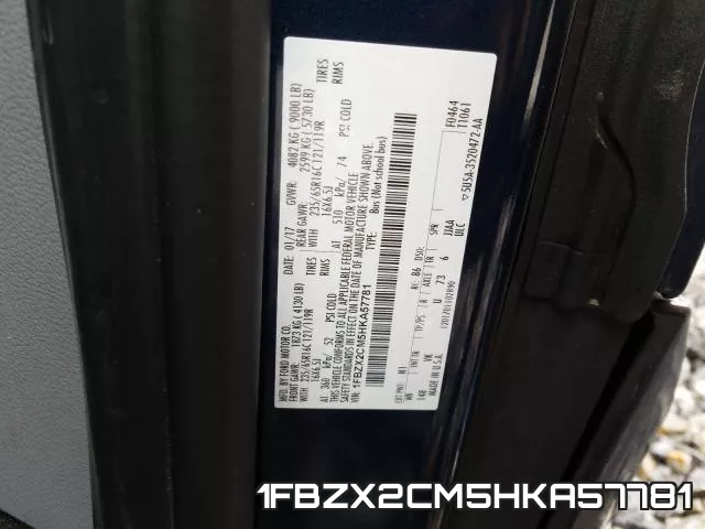 1FBZX2CM5HKA57781 фото 2