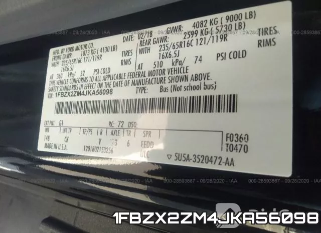 1FBZX2ZM4JKA56098 фото 10