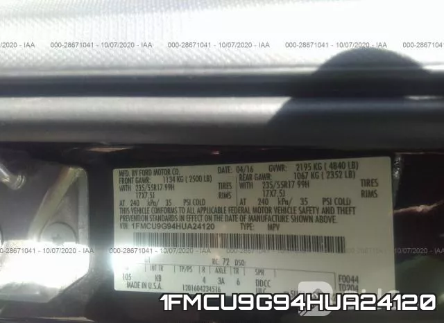 1FMCU9G94HUA24120 фото 10
