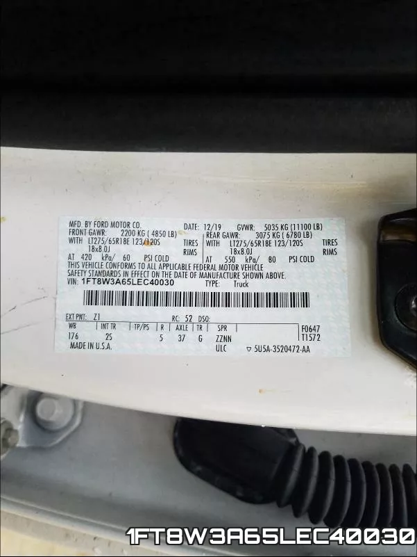 1FT8W3A65LEC40030 фото 2