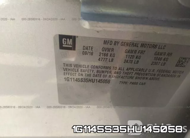 1G1145S35HU145058 фото 10
