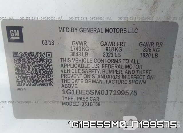 1G1BE5SM0J7199575 фото 10