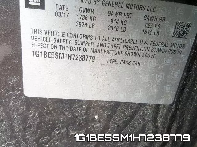 1G1BE5SM1H7238779 фото 2