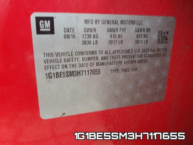 1G1BE5SM3H7117655 фото 2