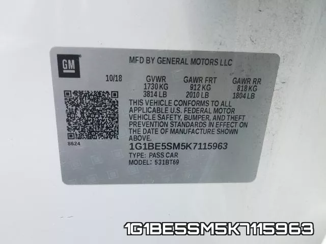 1G1BE5SM5K7115963 фото 2