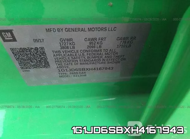 1G1JD6SBXH4167943 фото 10