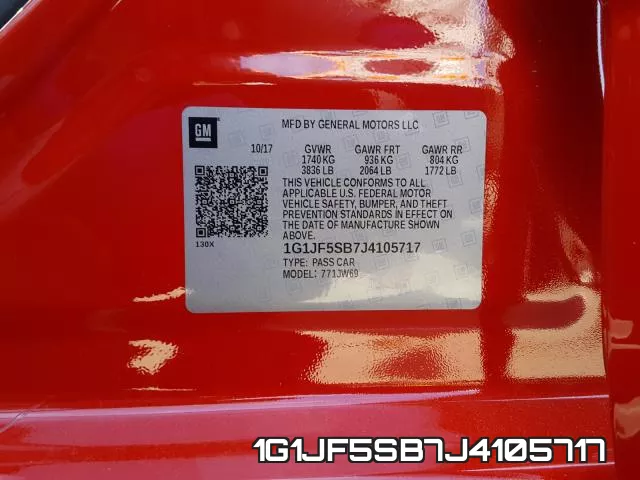 1G1JF5SB7J4105717 фото 2