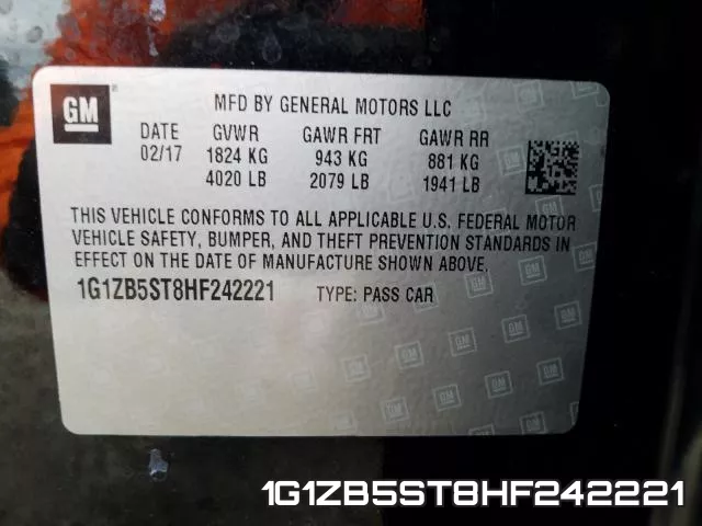 1G1ZB5ST8HF242221 фото 2