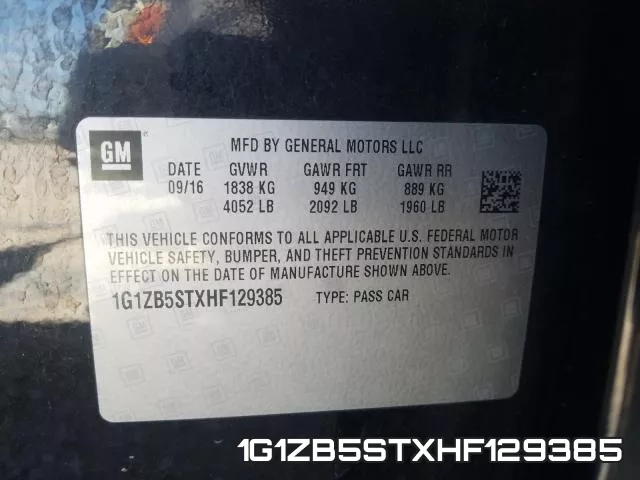1G1ZB5STXHF129385 фото 2