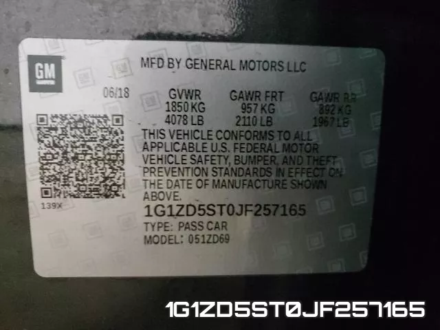1G1ZD5ST0JF257165 фото 2