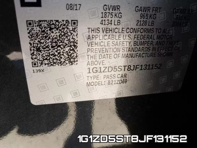 1G1ZD5ST8JF131152 фото 2