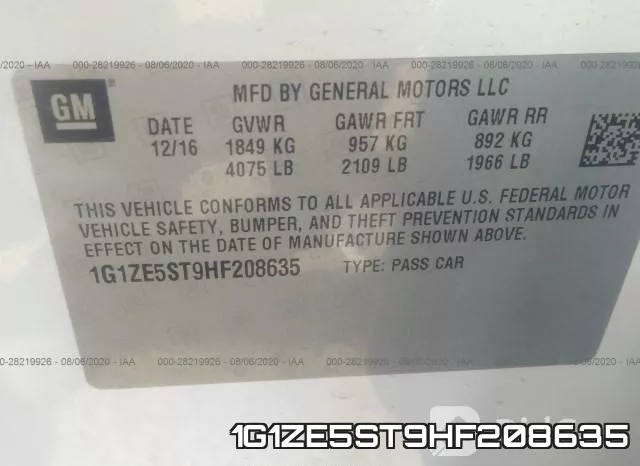 1G1ZE5ST9HF208635 фото 10