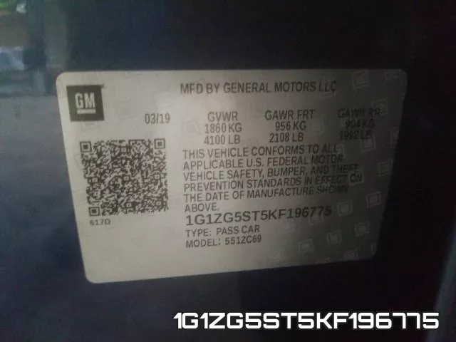 1G1ZG5ST5KF196775 фото 2