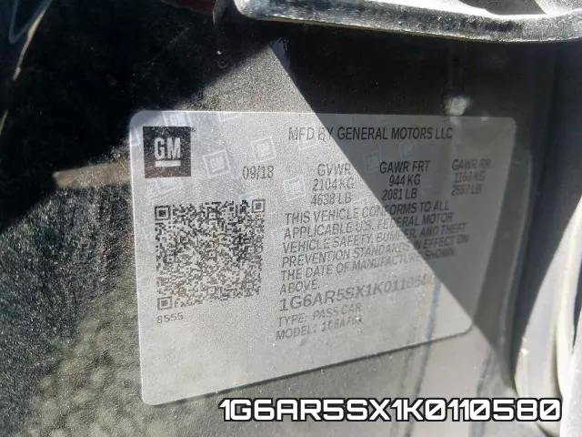 1G6AR5SX1K0110580 фото 2